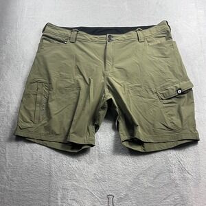 Truewerk T1 Werkshort Mens 44 Olive Green Technical Cargo‎ Work Shorts Stretch